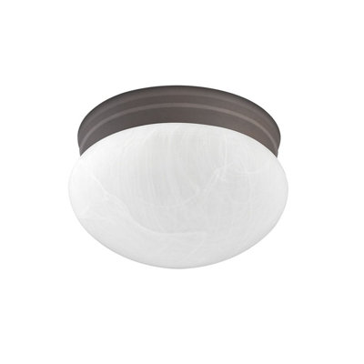 Plafonnier encastré 2 lumières en nickel satiné