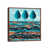 Classic Brown Wood Floater Framed