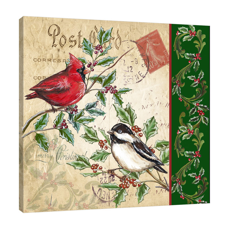 Christmas Birds - No Frame Painting on Canvas, 122 cm H x 122 cm W