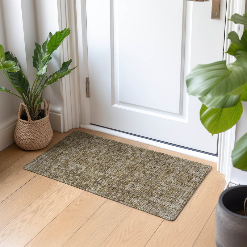 Floral Indoor / Outdoor Rug, Rectangle 1'8" x 2'6"