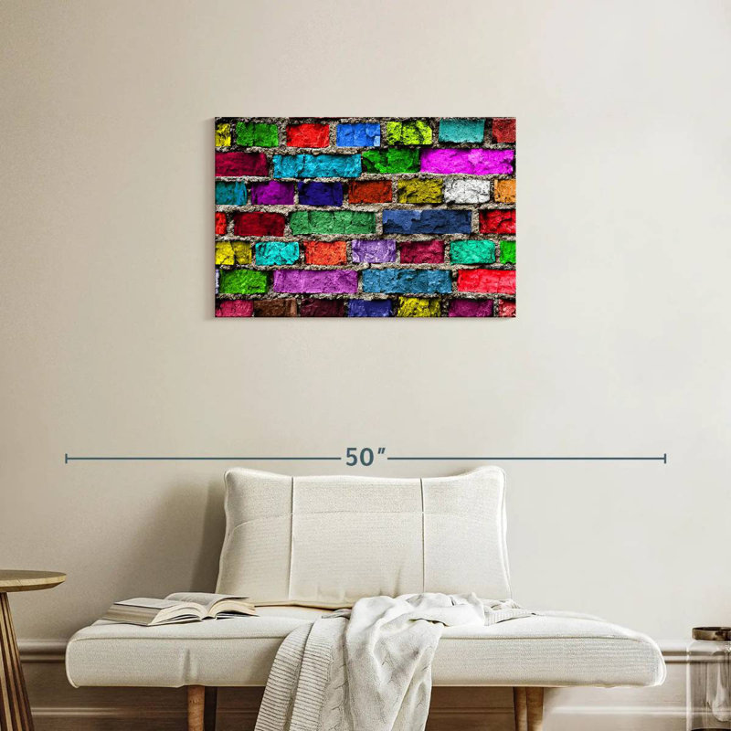 Lilie Rainbow Bricks, 20" H x 30" W