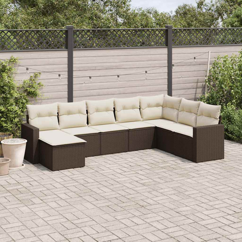 Vidaxl Garden Sofa Set Brown