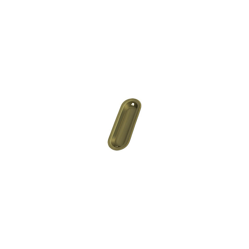 Flush Cup / Bin Pull, Antique Brass