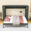 Lit escamotable double avec canapé et station de charge USB, tablettes-61136874