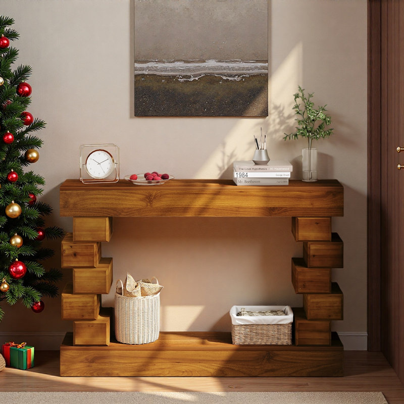 Console 47,24 ", table d'entrée en bois de style Mid-Century