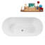 Baignoire autoportante et plateau 65 "avec drain interne Streamline-101697781
