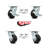 4 Piece Rubber on Aluminum Caster Set