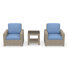Henri Outdoor Patio Lounge Chair With End Table Set And Sunbrella Cushions