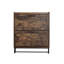 Armoire de rangement pour chaussures avec 2 tiroirs rabattables, organisateur autoportant avec pieds en métal pour le vestibule, étagère à chaussures étroite, rustique
