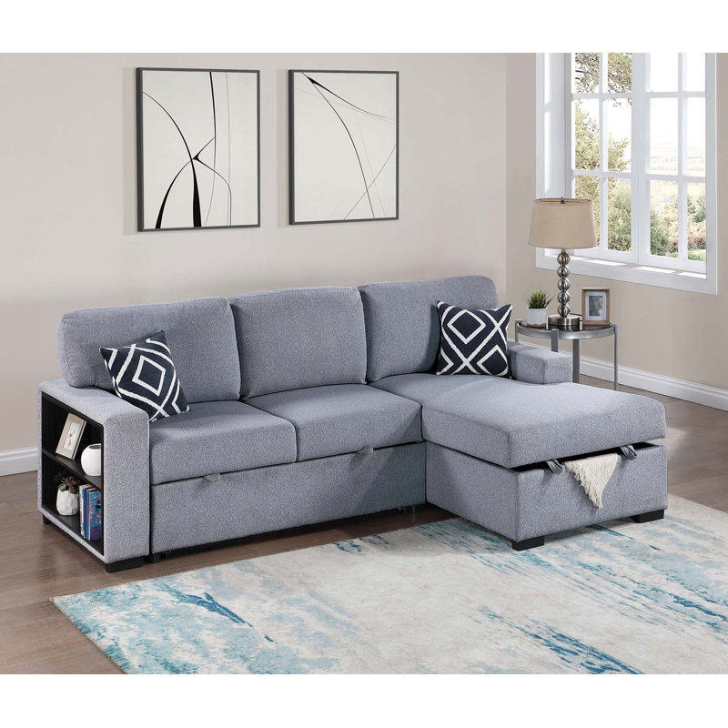 Canapé modulaire convertible 2 pièces, Gris