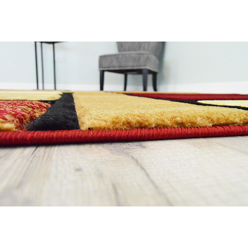 Mccampbell Abstract Indoor Rug, Rectangle 5' x 7'