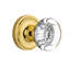 Classic Rosette with Round Clear Crystal Door Knob-1216438849