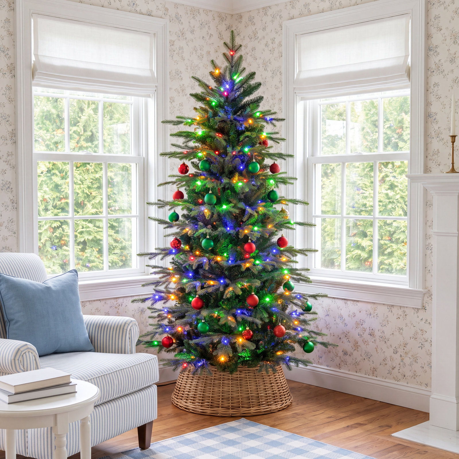 9' Pre-Lit Christmas Tree, 6'
