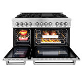 ZLINE 48" Legacy Dual Fuel Range w/ 7 Burner Gas Cooktop and 2 Electric Ovens