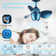 18" Small Ceiling Fan with Light and Remote for Kids Room