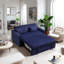 Canapé-lit futon, canapé-lit multifonctionnel en velours côtelé 3 en 1, dossier et oreillers réglables, canapé-lit convertible pour le salon, chambre à coucher-564184297