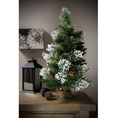 Lighted Artificial Pine Christmas Tree