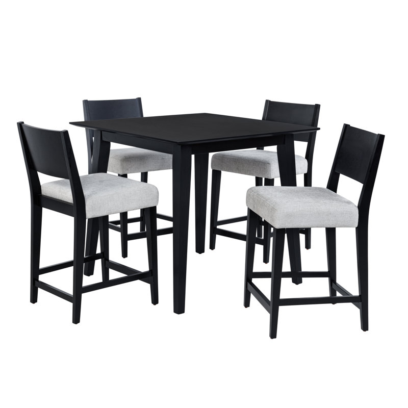 Alistair 5Pc Black Counter Dining Set