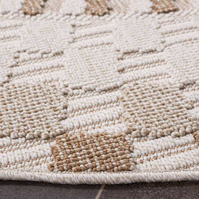Tapis d'intérieur / extérieur à motif géométrique Liidia Performance, Tapis de couloir 2 pi 2 po x 8 pi