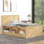 Lit plateforme simple en bois avec lit gigogne escamotable-1241262723-1241262732