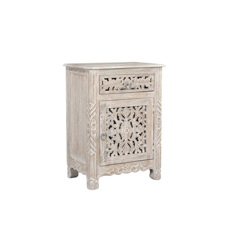  Table de chevet Camdenfield, Blanc