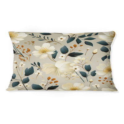 Minimalisme, motif de fleurs grises et beiges I - imprimé floral