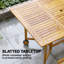 Rectangle Solid Wood Patio Dining Set