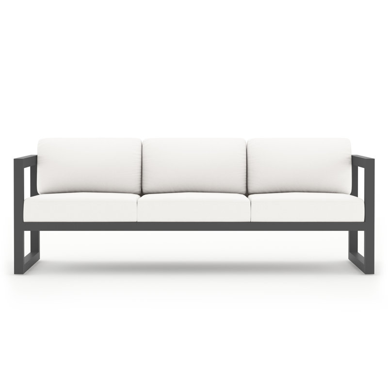 Smith Patio Sofa and Lounge Chair with Sunbrella® Cushions, Canvas Natural Sunbrella® Canvas, Slate