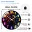 Horloge murale au néon colorée pour la décoration intérieure - Horloge murale moderne en verre de 61 cm (24 po)