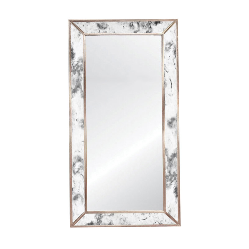 Dion Solid Wood Mirror, Silver, 60"H x 30"W