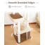 53" Cat Tree Tower for Large Cats, Large Perch & Sisal Board | Soft velvet surface | Easy-clean fabric | Cotton-rope posts | Window-side friendly | Multi-level lounging-1300100390