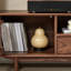 Meuble télé de style rétro en bois de noyer noir-445208266