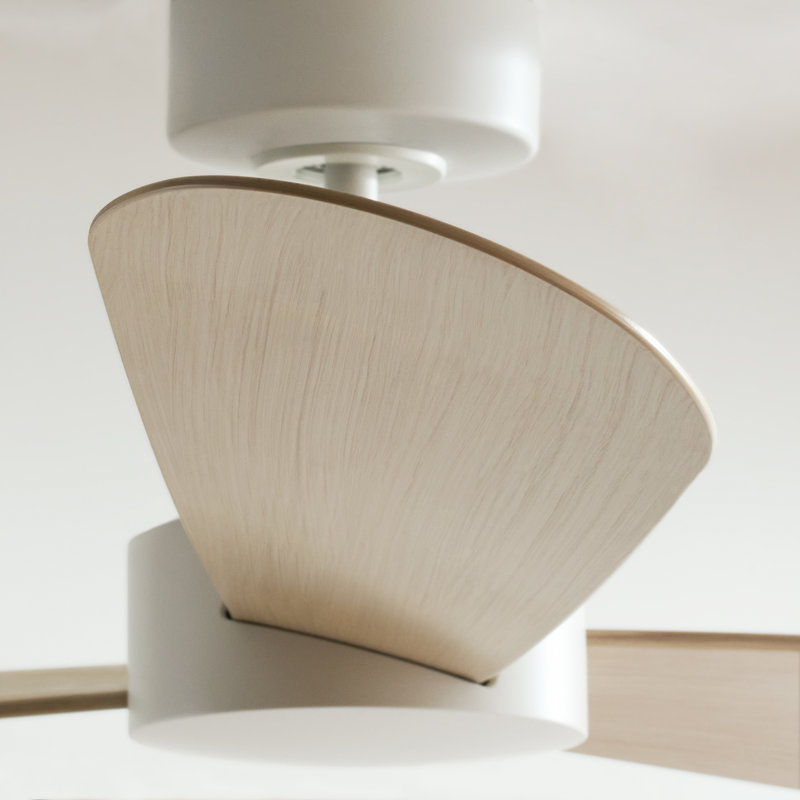Visual Comfort Fan Paddle Smart 52 Indoor Ceiling Fan with Threaded Downrod, Matte White ABS blades and Handheld Remote