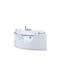Clouser 1500mm x 201mm Corner Whirlpool Acrylic Bathtub with Faucet