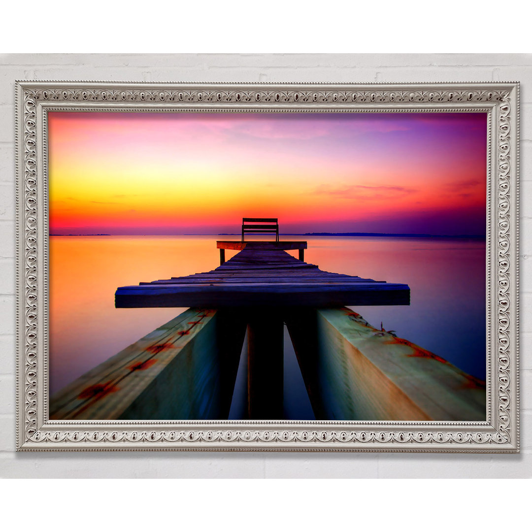 The Perfect Sunset Dock - Einzelne Bilderrahmen Kunstdrucke