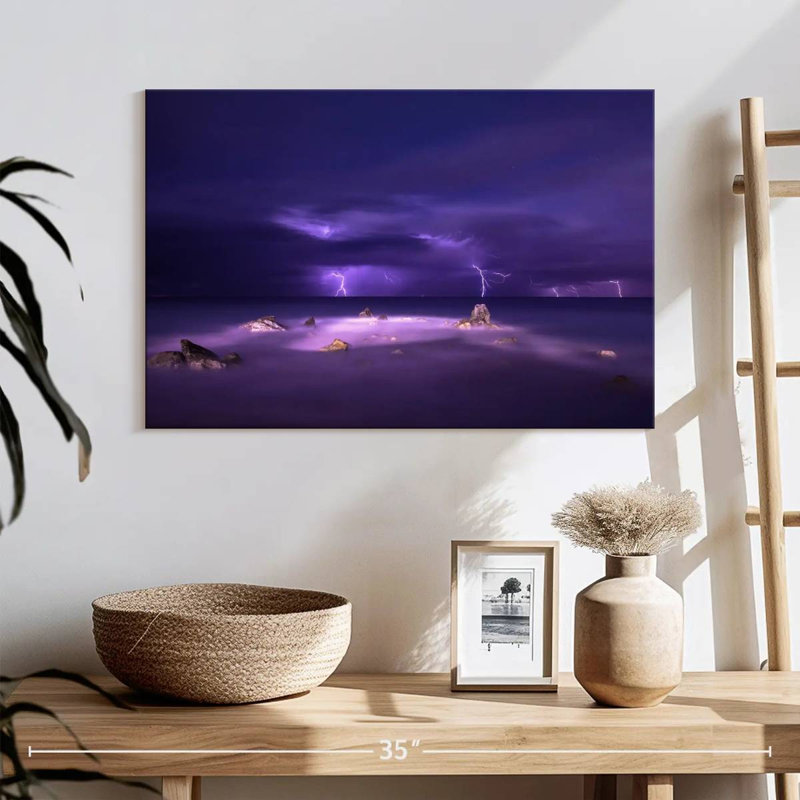 Éclairage de plage mauve Alvord, H 16 po x l 24 po