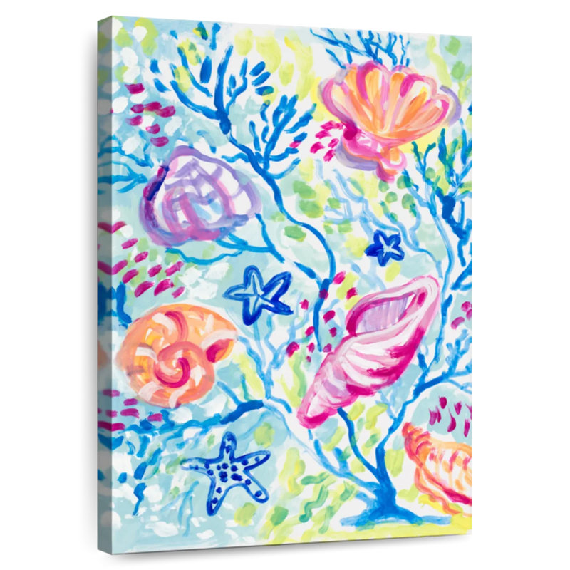 Brampt Seashells In The Coral, 39" H x 26" W