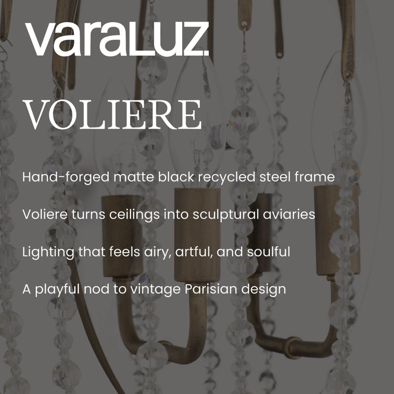 Luminaire suspendu en cristal 1 lumière Voliere
