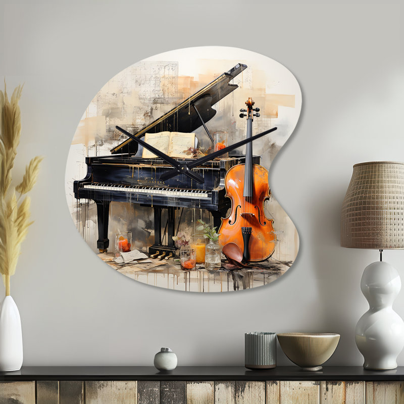 Music Melancholy Melody Subdued - Horloge murale 3D, Petit