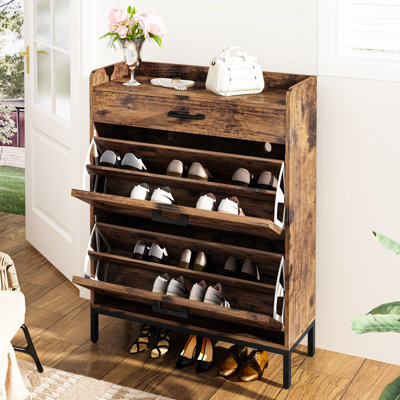 12 - Pair Flip Down Shoe Storage