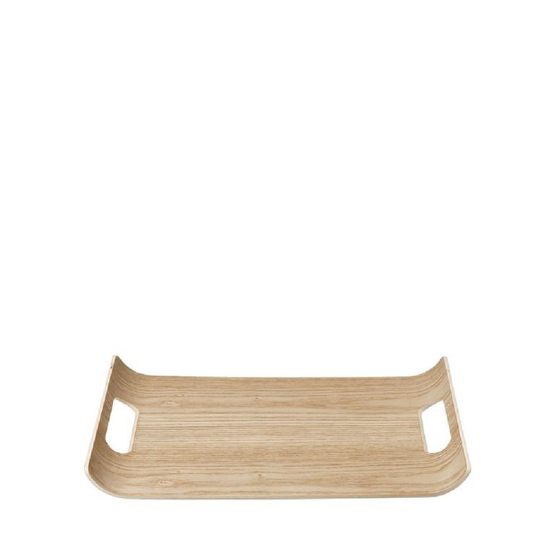 WILO Hardwood Tray with Handles, Small 1.18" H " 14.17" W x 9.84" D, Brown