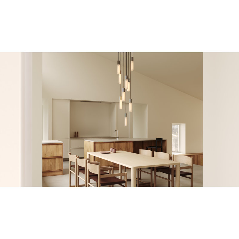 1 - Light LED Pendant, Stainless Steel