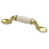 Whitewashed Wood/Polished Brass