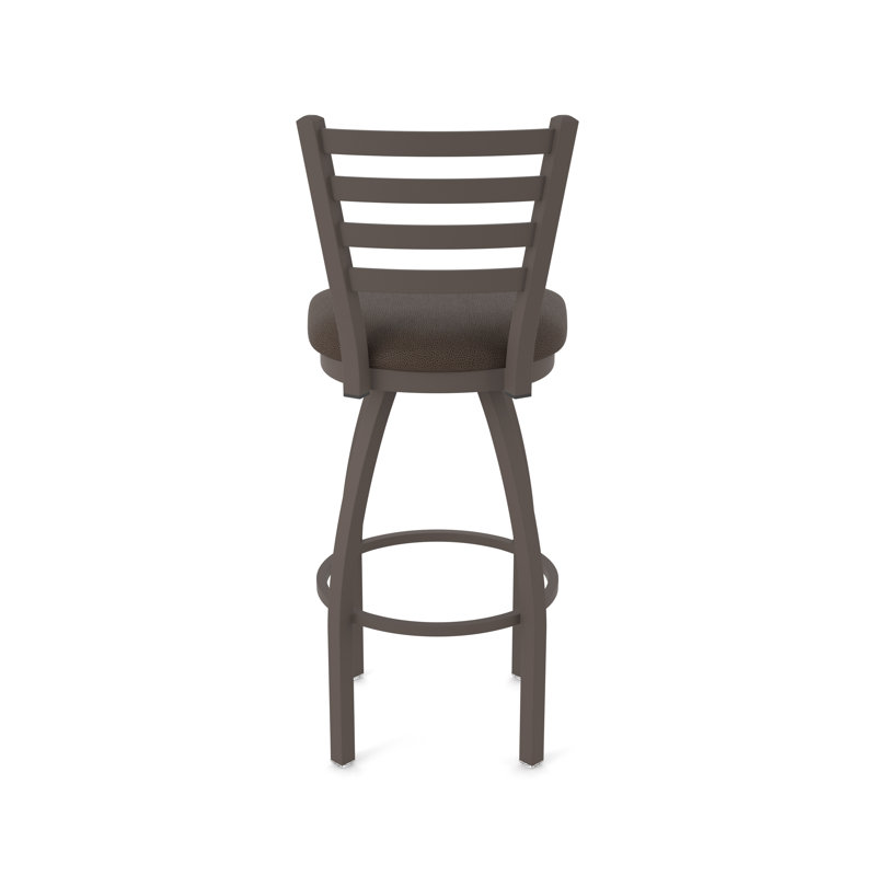 Jackie Swivel Stool, Bronze, Vinyl-Rein Coffee, Extra Tall (36" Seat Height)