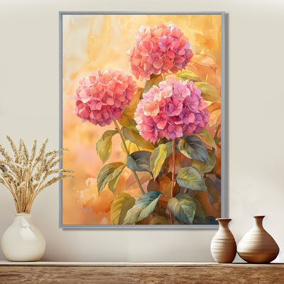 Altona, hortensias dans un jardin ensoleillé II - hydrangées, art mural