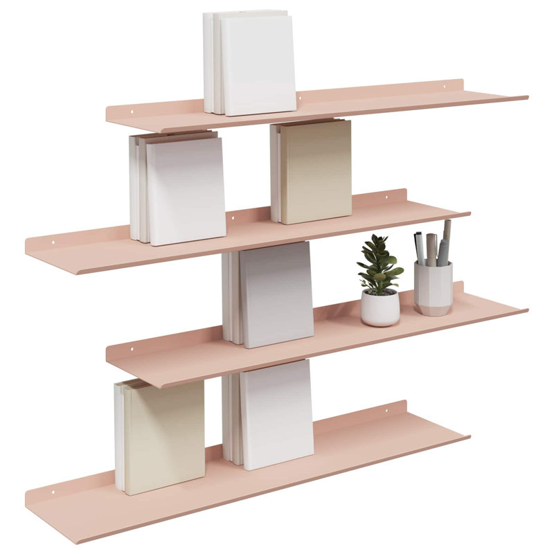 Steel Floating Shelf, Pink
