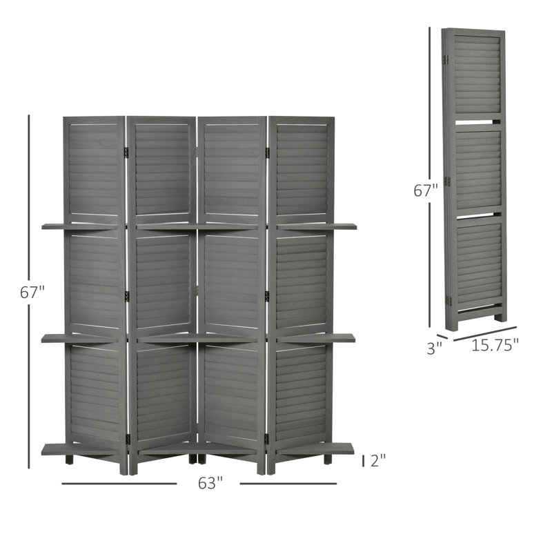 4-Panel Folding Room Divider