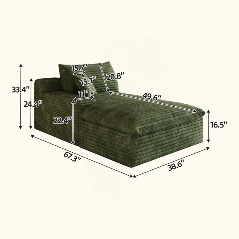 Luxueux canapé modulaire rembourré de plumes pour ceux qui dorment à gauche, offrant un confort moelleux et un design peu encombrant