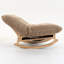 Fauteuil berçant adulte en velours côtelé-1828076625