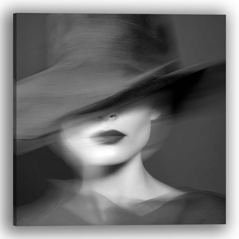 Art mural sur toile grise Elegance, 20 po L x 20 po H x 1,5 po P